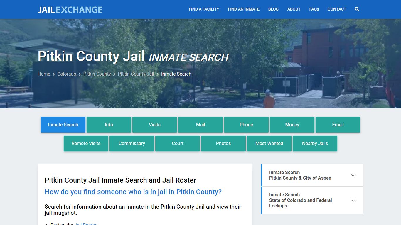 Inmate Search: Roster & Mugshots - Pitkin County Jail, CO